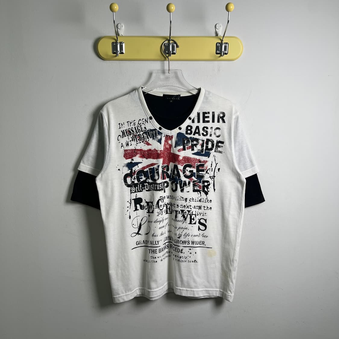 jpn vtg 락 펑크 y2k 레이어드 반팔 티셔츠 XL 상품이미지2