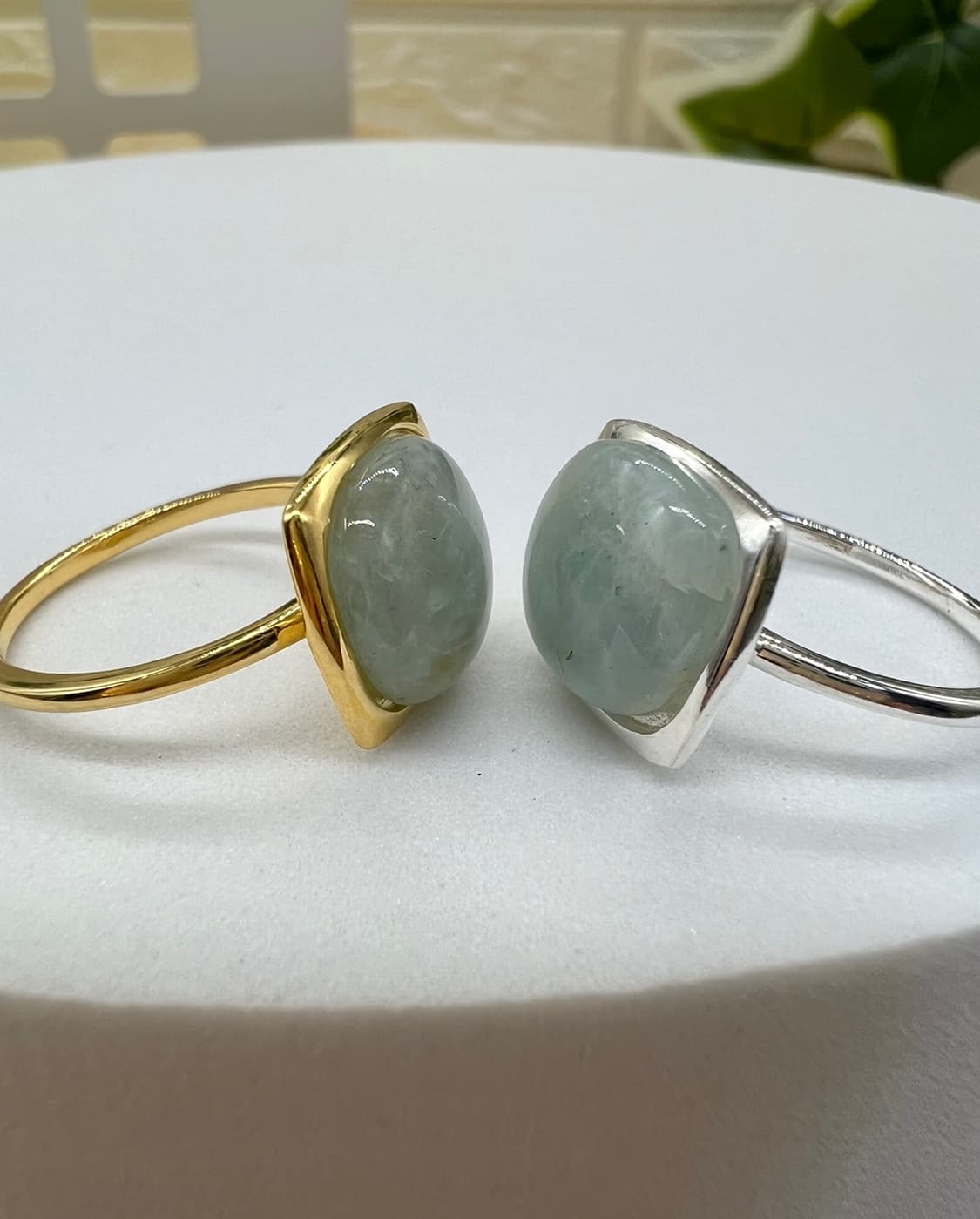 실버925 천연석 반지 / 밀키아쿠아마린 상품이미지3