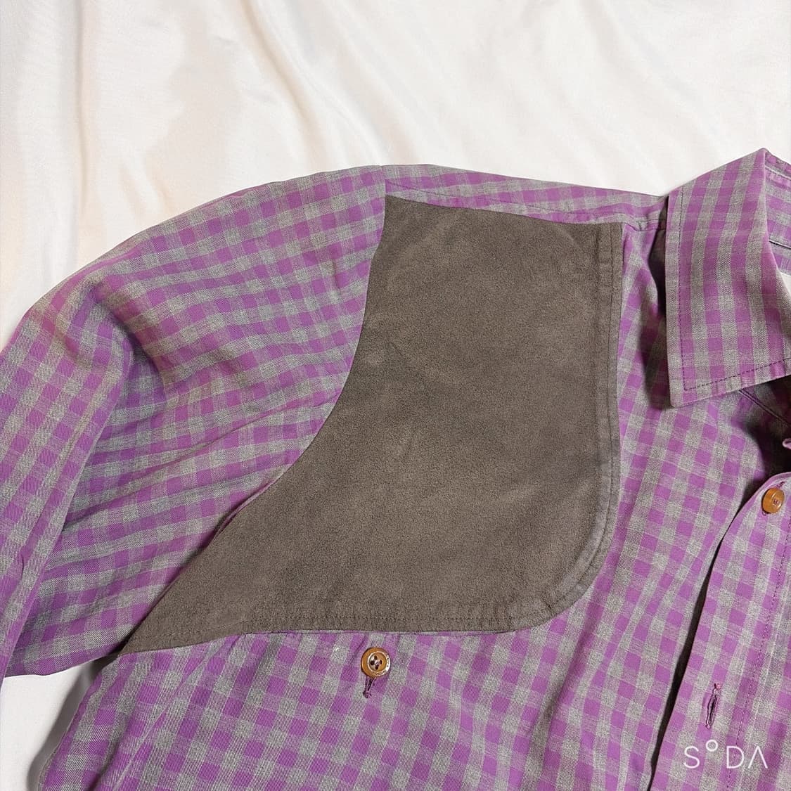 비비안웨스트우드 퍼플 체크 엘보우 패치 셔츠 상품이미지4