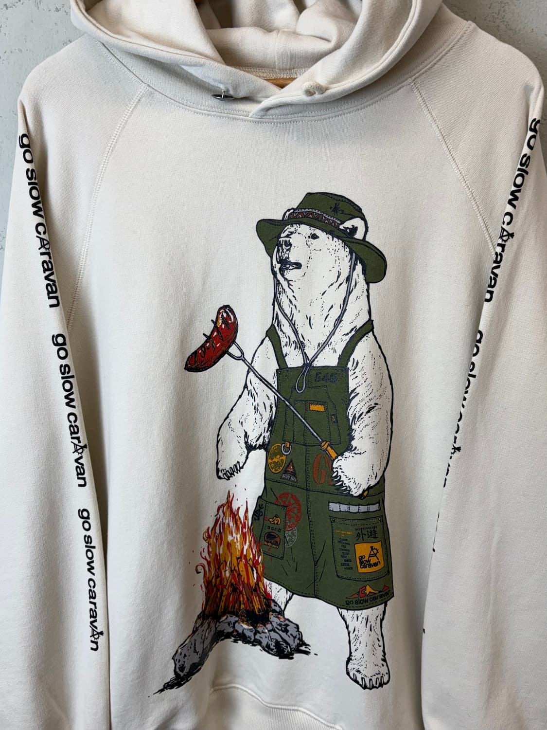 고슬로우카라반 파커 캠퍼 베어 후드티 상품이미지4