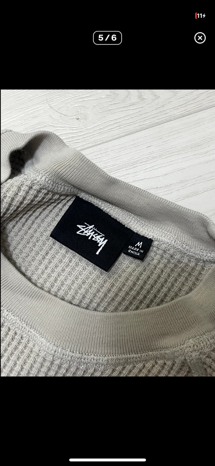 스투시 써멀 롱슬리브 M 그레이 상품이미지6