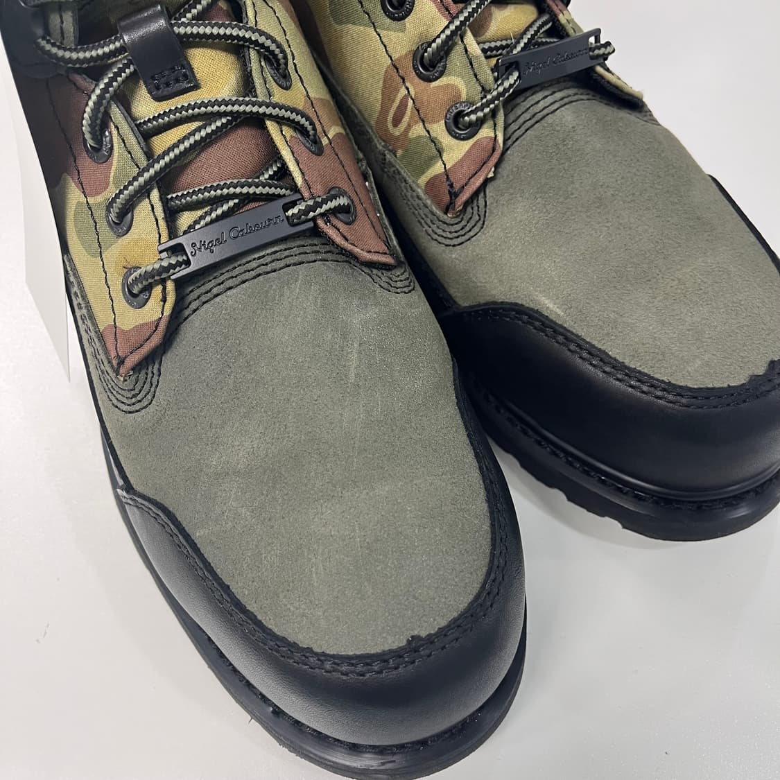 (미사용)Nigel Cabourn x CAT 나이젤카본 카모 워크 부츠 상품이미지6