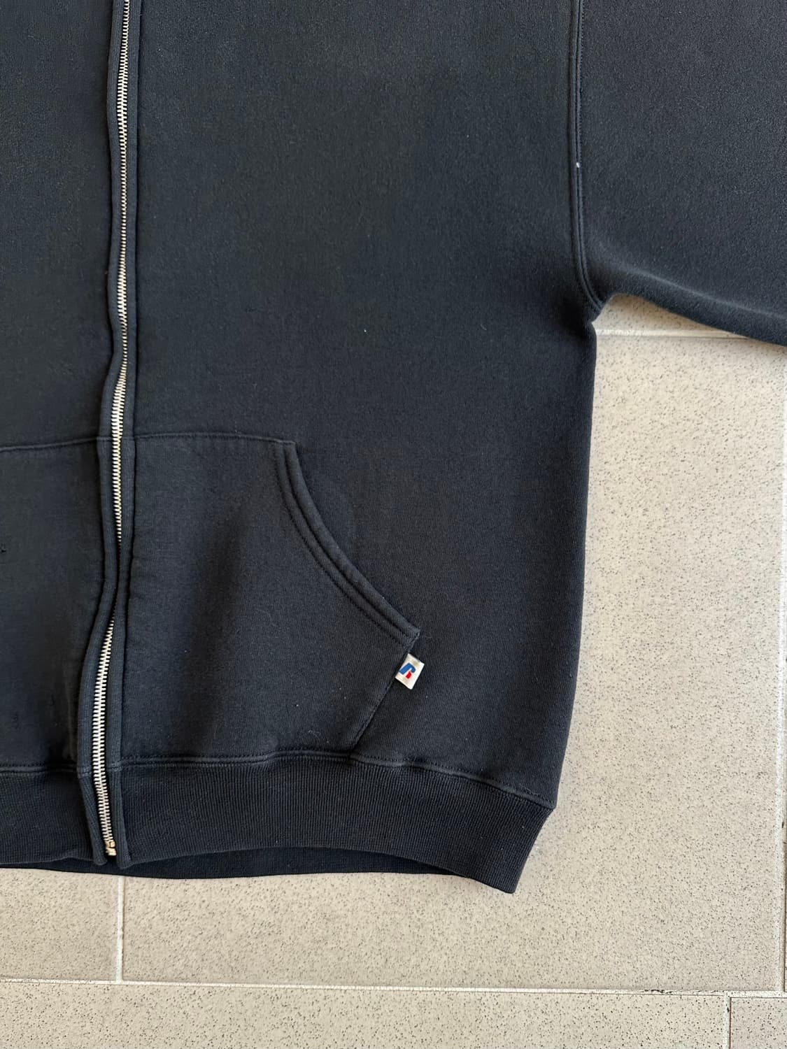 빈티지 러셀 후드집업 블랙 M 상품이미지3