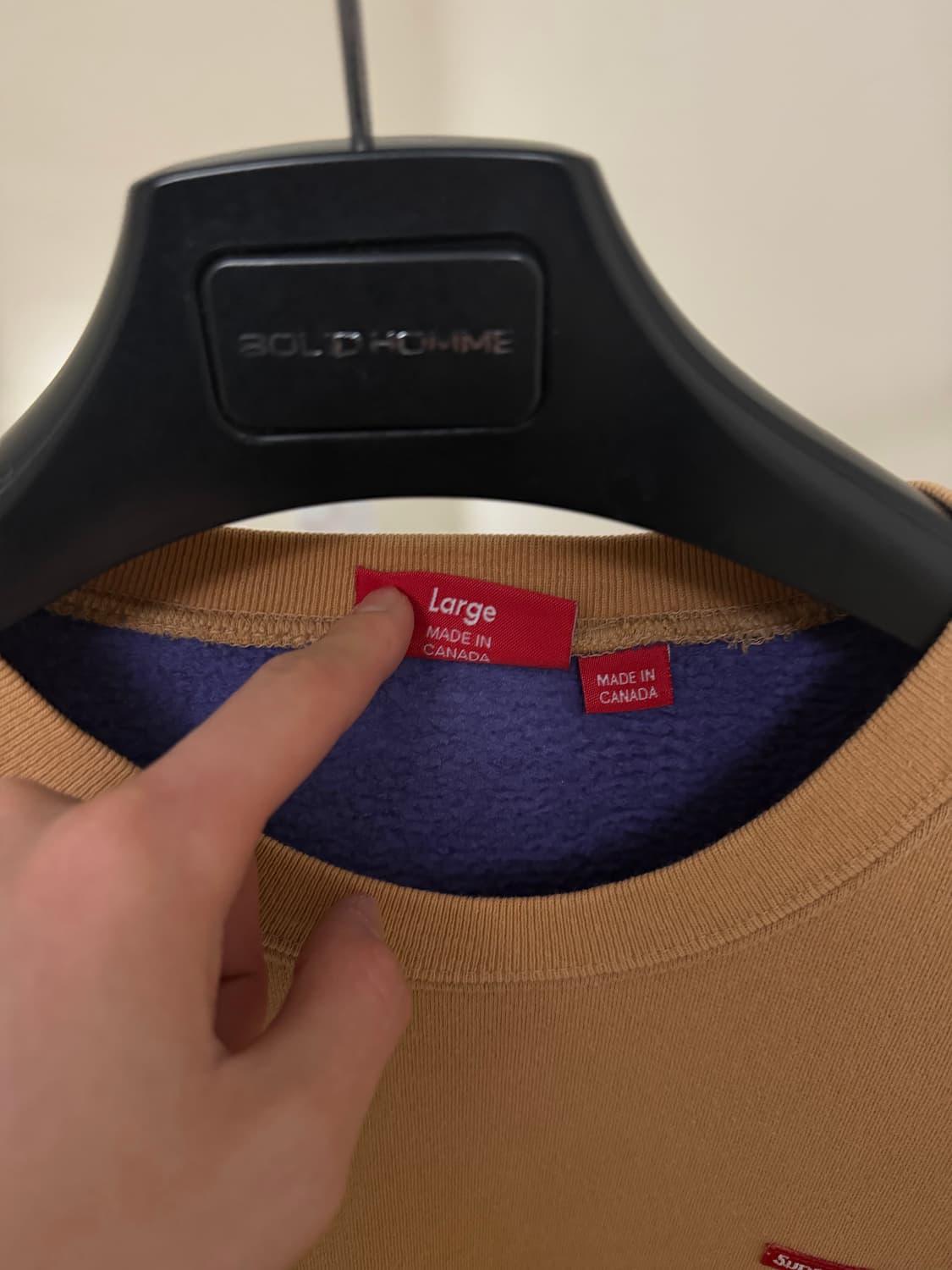 슈프림 [정품] 스몰로고 맨투맨 (시세 25만) 자수 L(100ㅡ105) 상품이미지3