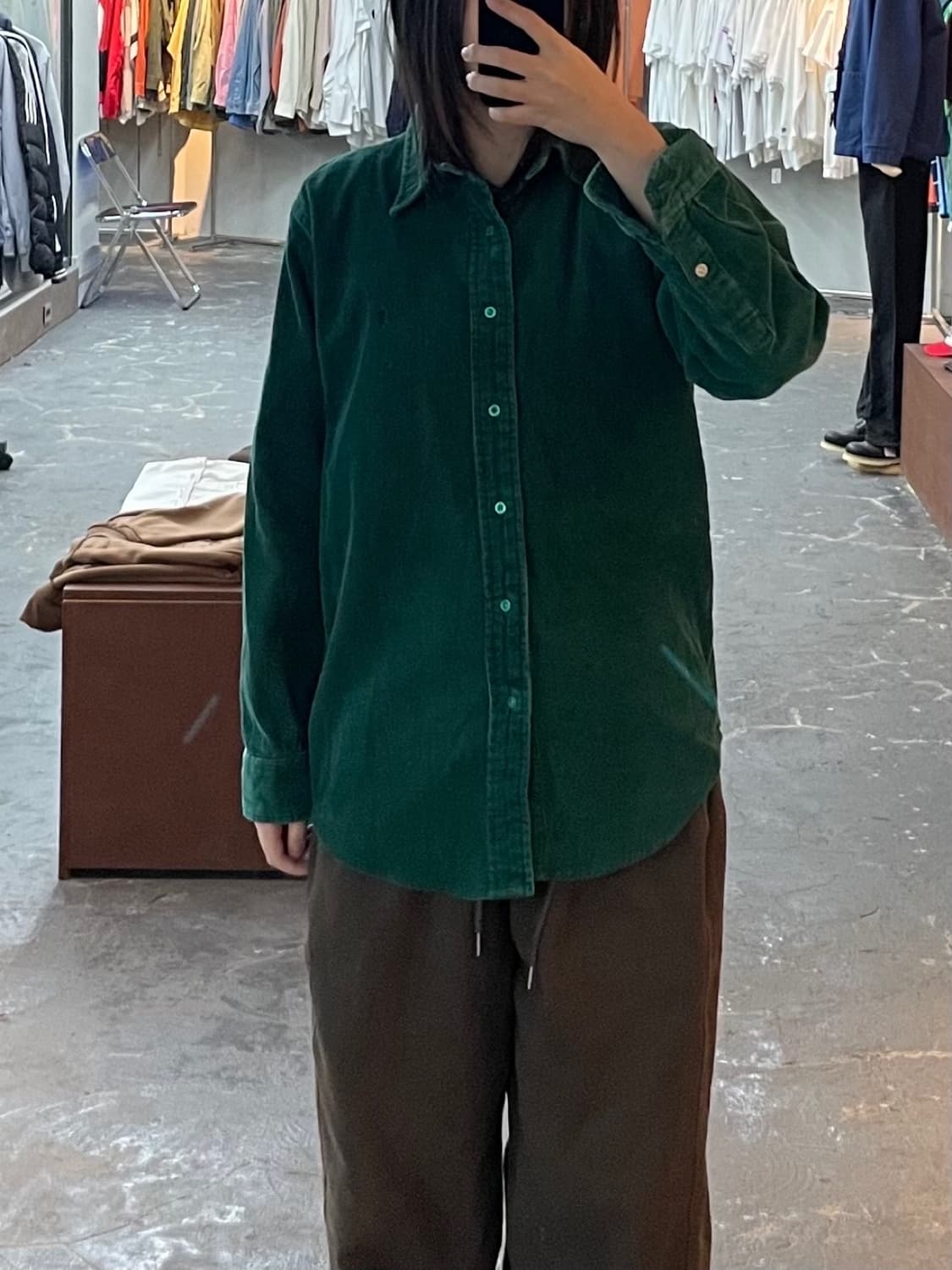 폴로 랄프로렌 코듀로이 그린 셔츠 H1343 상품이미지1