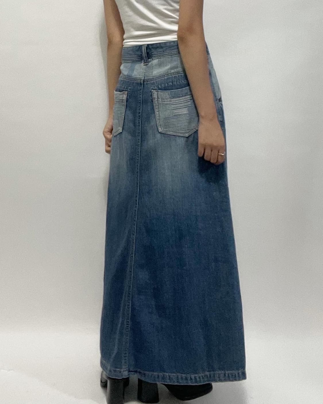 vintage denim skirt 상품이미지4