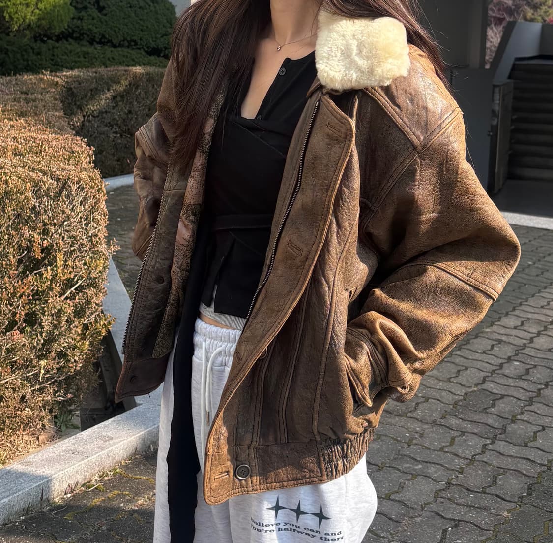 윈드아머 리얼레더 무스탕 가죽 자켓 상품이미지2