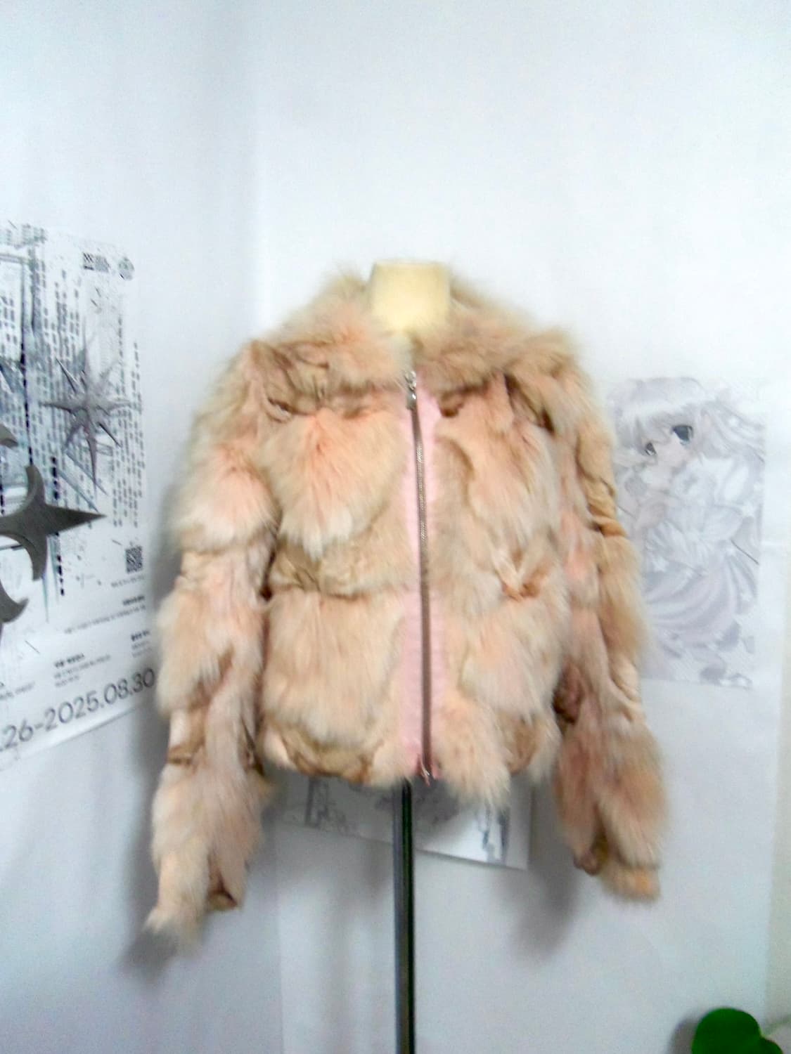 Blush Cloud Faux Fur Zip Jacket 상품이미지1