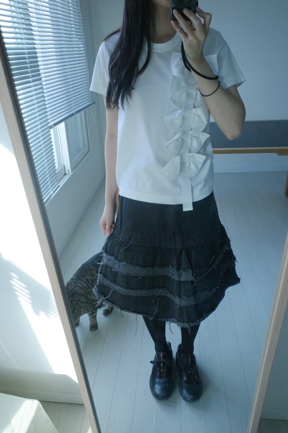 꼼데가르송 트리콧 데님 스커트 상품이미지5