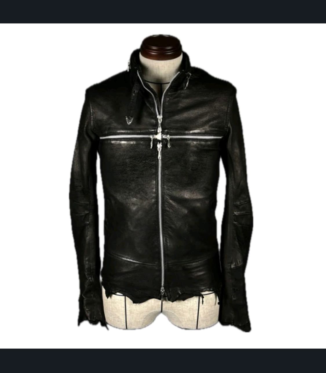 레더 크로스 지퍼 자켓 상품이미지1