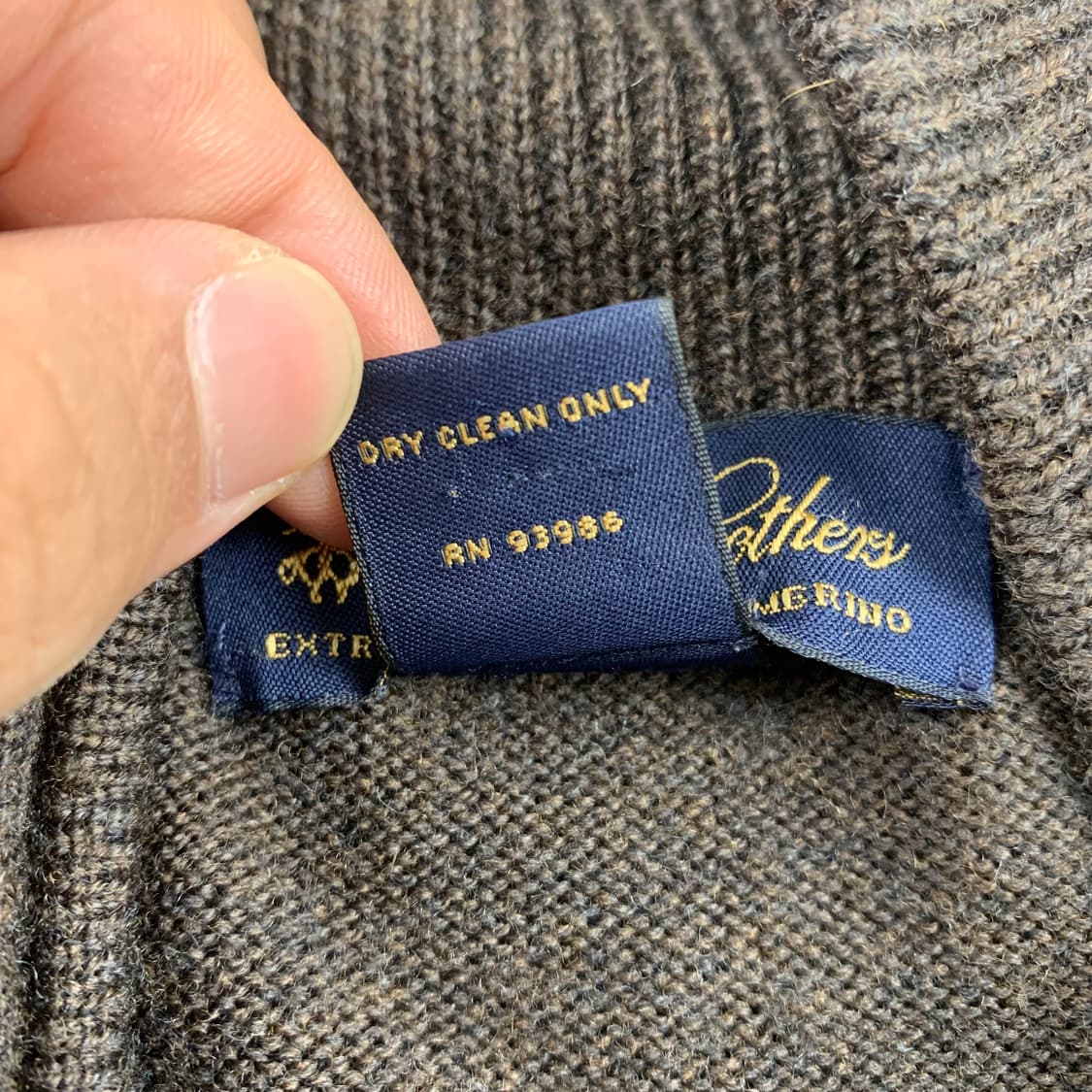 브룩스브라더스 아가일패턴 메리노울 브라운 니트 상품이미지7