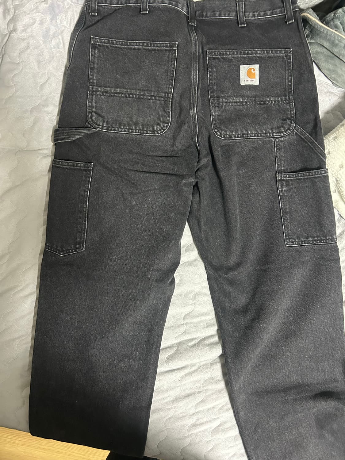 칼하트 윕 더블니 스미스 데님 워시드 블랙 32 상품이미지2