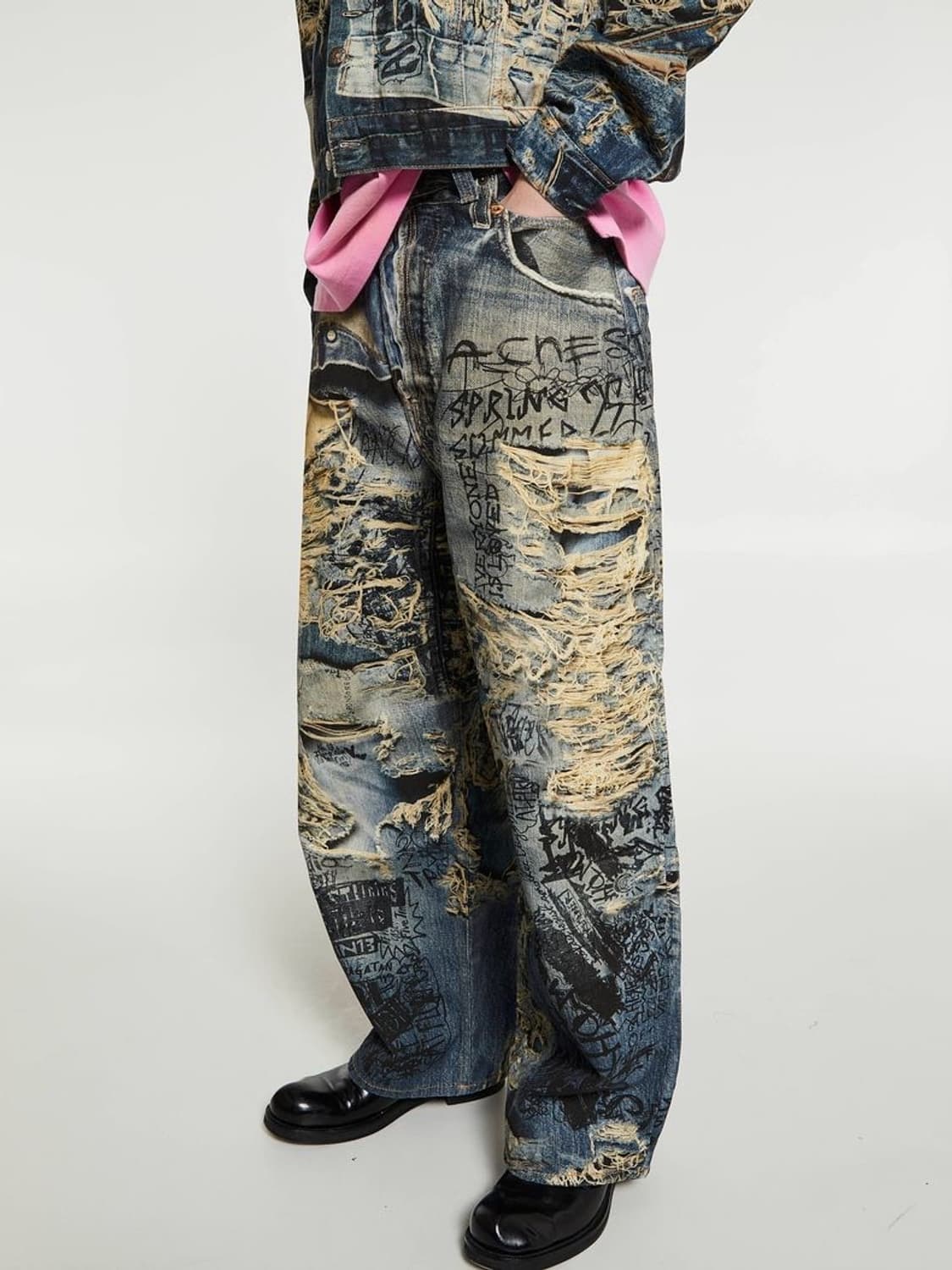 Acne studios 아크네스튜디오 블루 슈퍼 배기 데님 상품이미지7