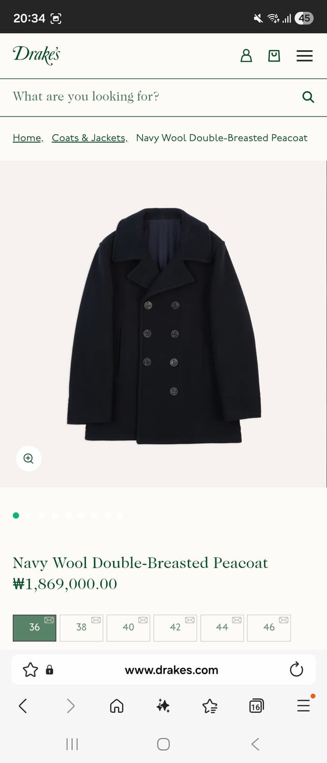 드레익스 피코트 44 사이즈 상품이미지4