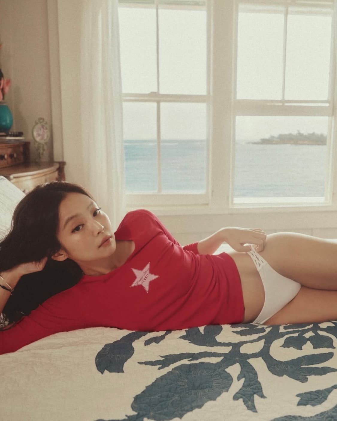 [S,M]프랭키스 비키니 x 제니 26ss 비너스 코튼 탑/레드 상품이미지4