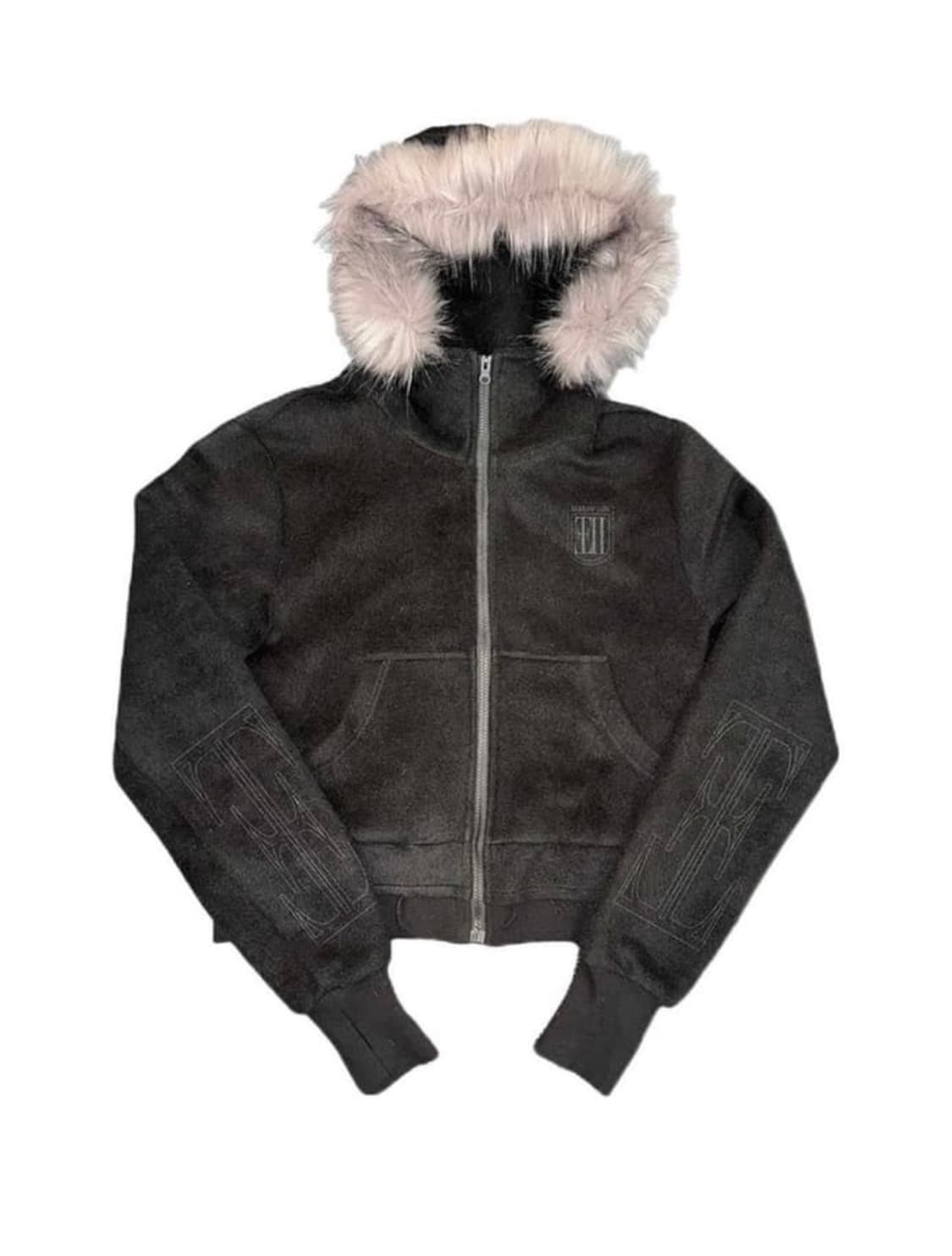 비엑세스 퍼 후드집업 상품이미지1