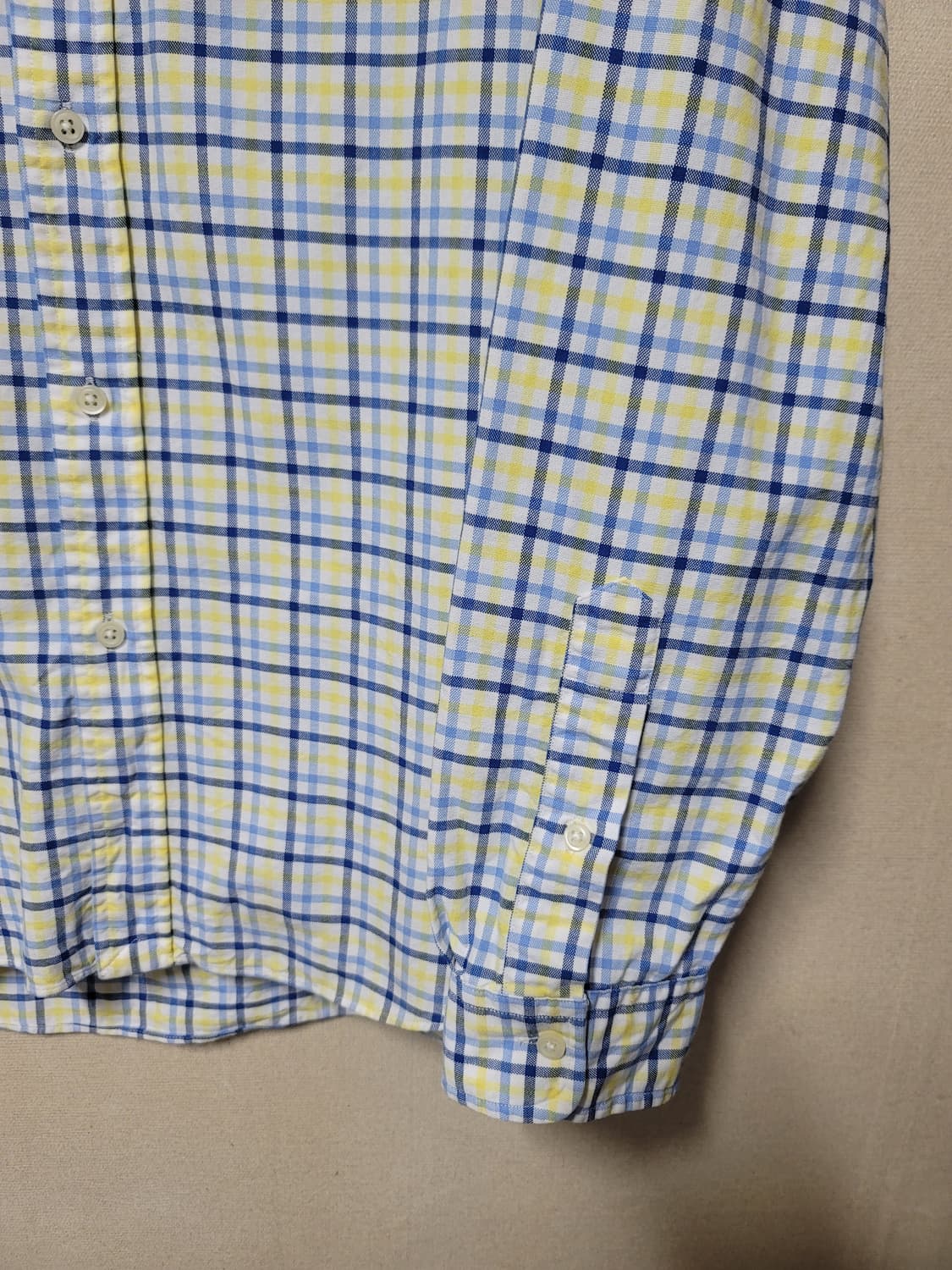 빅사이즈(110) 폴로 멀티컬러 옥스포드 체크셔츠  상품이미지3