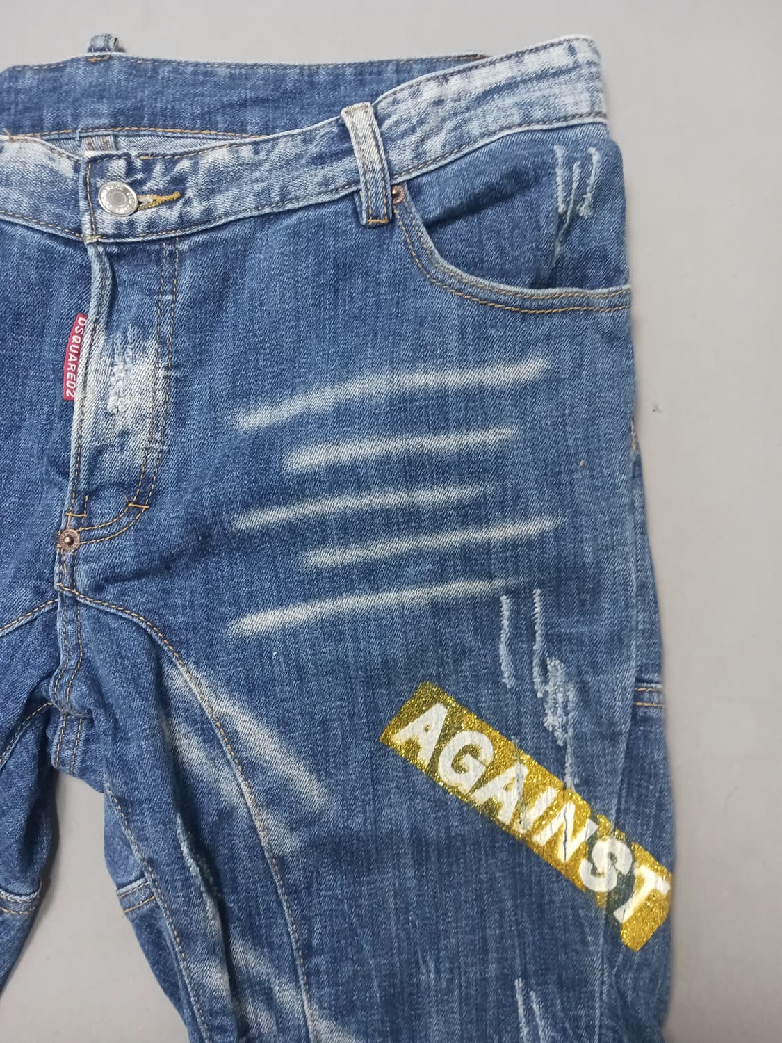 [36] 디스퀘어드2 링클프린팅 타이디바이커진 청바지 상품이미지4