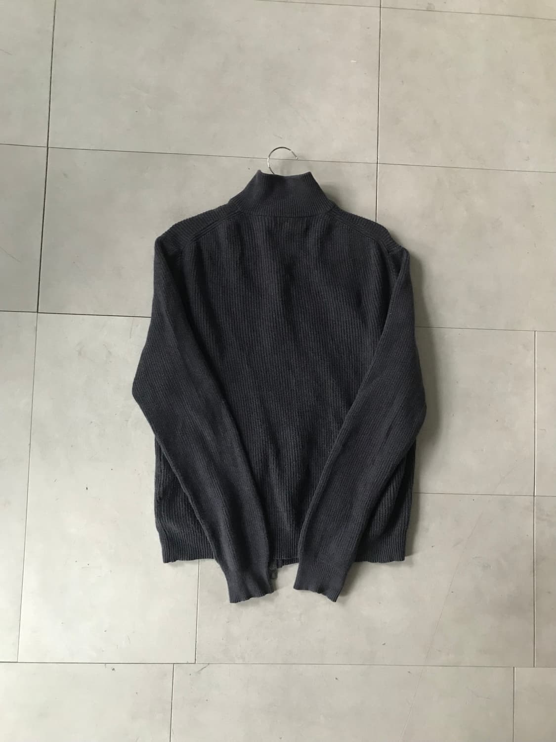 폴로 그레이 와플 니트집업 상품이미지7