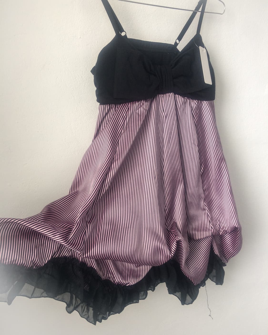 Stripe pattern balloon fit ribbon sleeve 상품이미지5