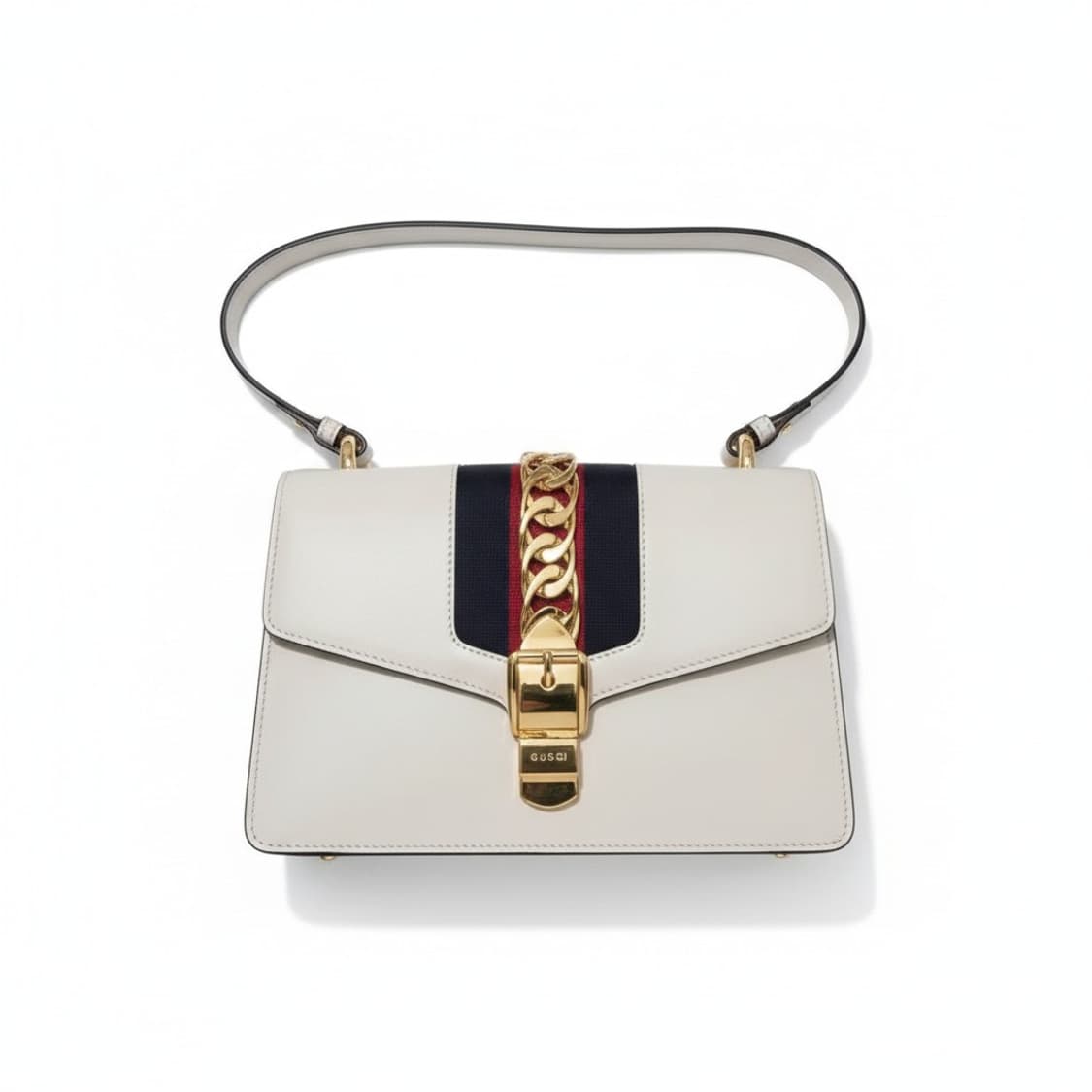 [정품,정가300] 구찌 웹 스트라이프 금장 레더 스몰 숄더백
 상품이미지5