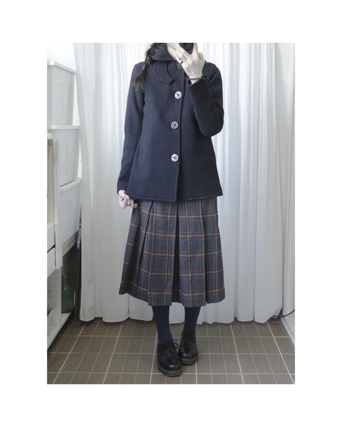 Vintage check pleats skirt 상품이미지4