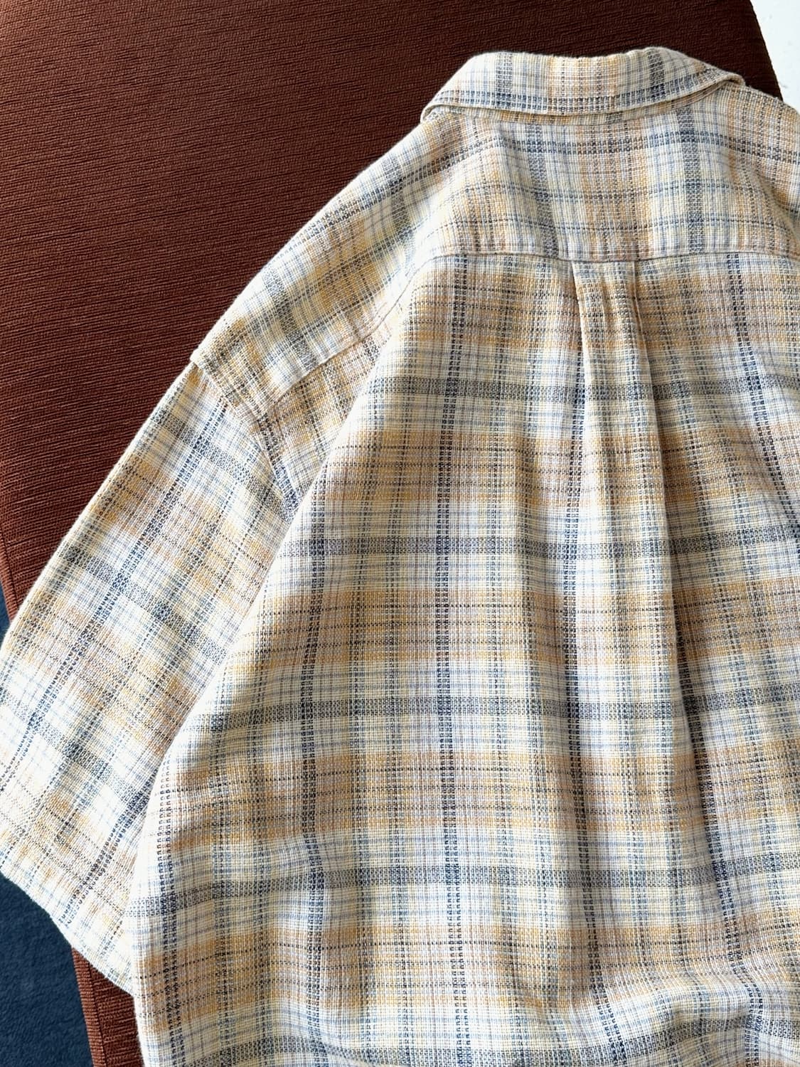 Natural cotton woven fabric H/S shirt 상품이미지6