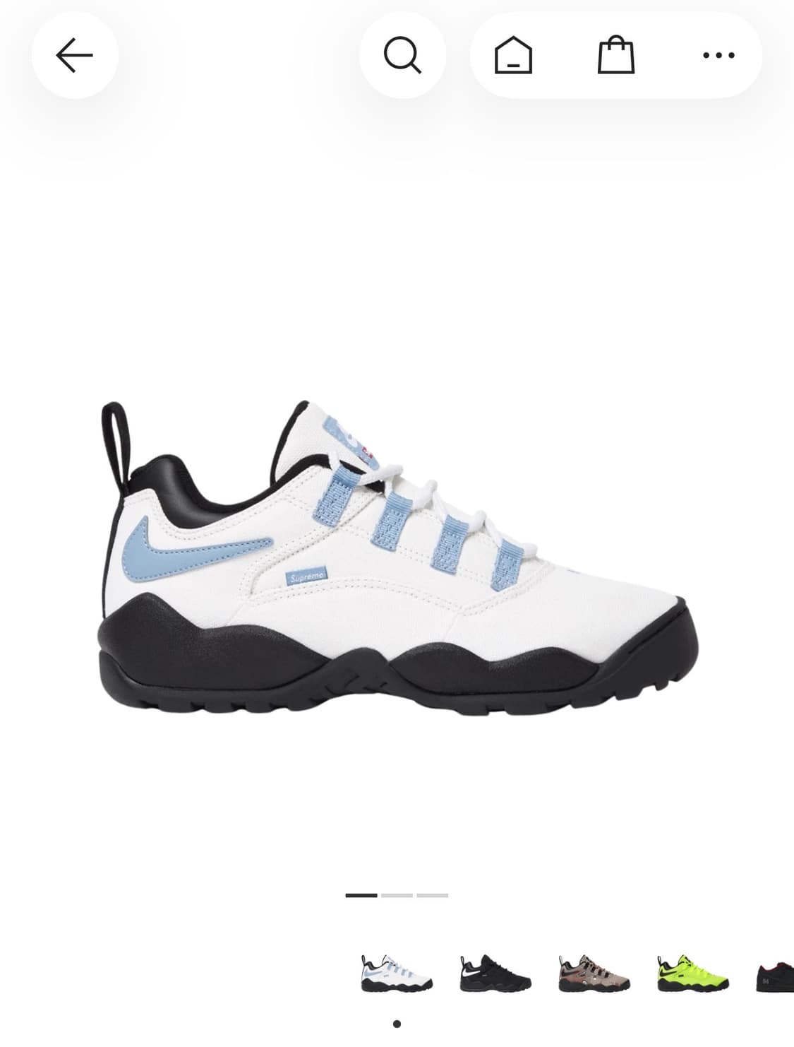 나이키 x 슈프림 sb 다윈 로우 화이트 245 상품이미지2