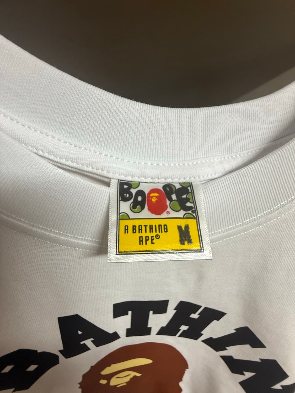 베이프 칼리지 티 화이트 상품이미지3