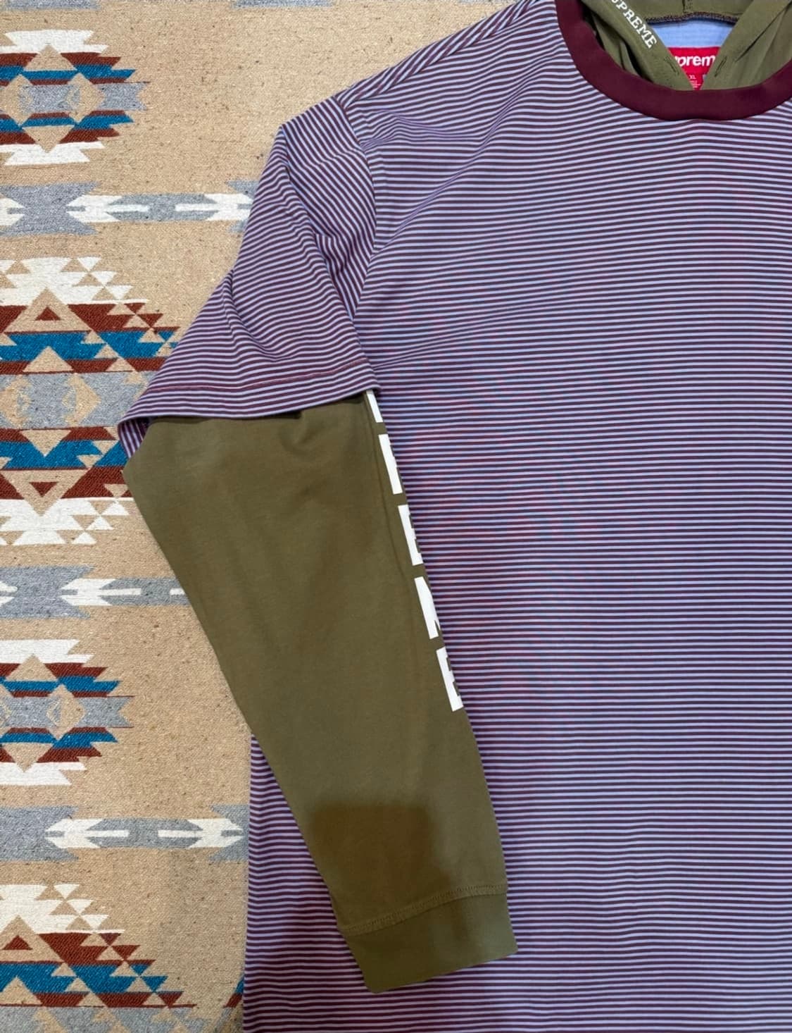 슈프림 레이어드 후드 롱 슬리브 탑 XL 상품이미지6