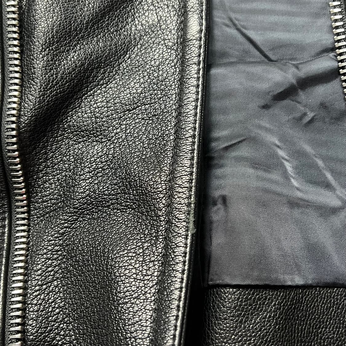 타임옴므 염소가죽 라이더 자켓 블랙 95 상품이미지6