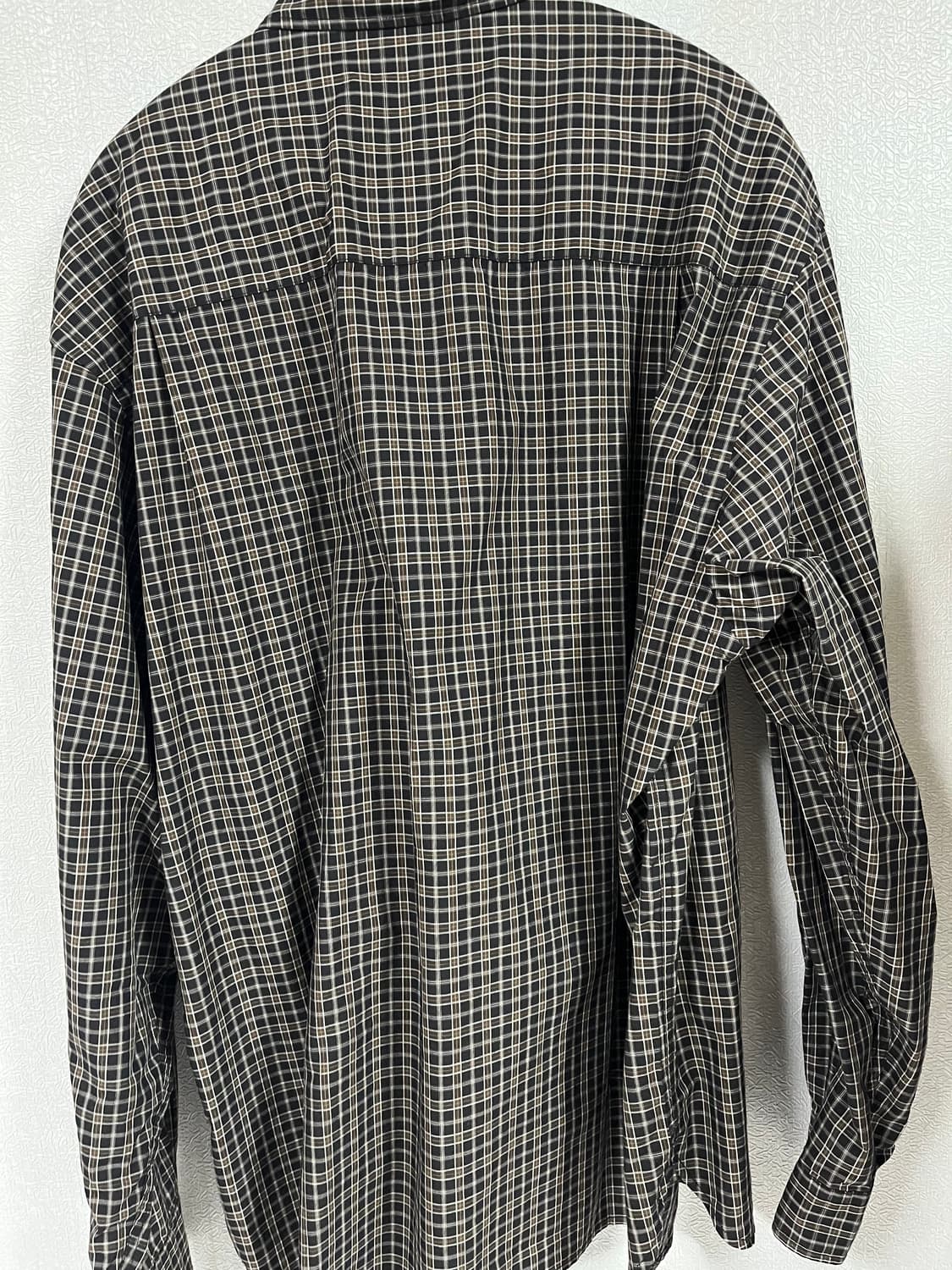 인더로우 모카 브라운 체크셔츠 3사이즈 상품이미지5