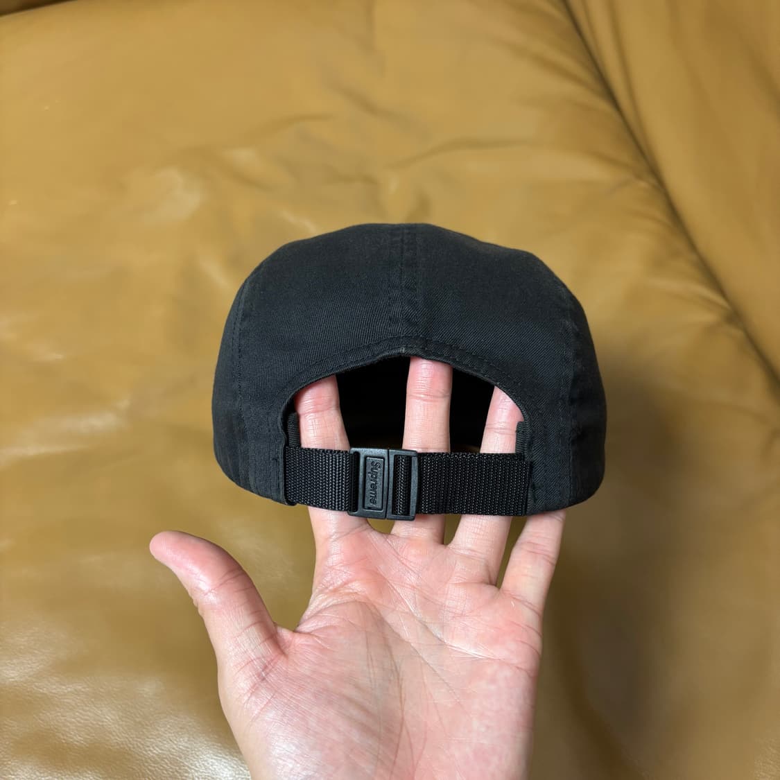 Supreme 슈프림 블랙 캠프캡 모자 (Washed Black) 상품이미지7