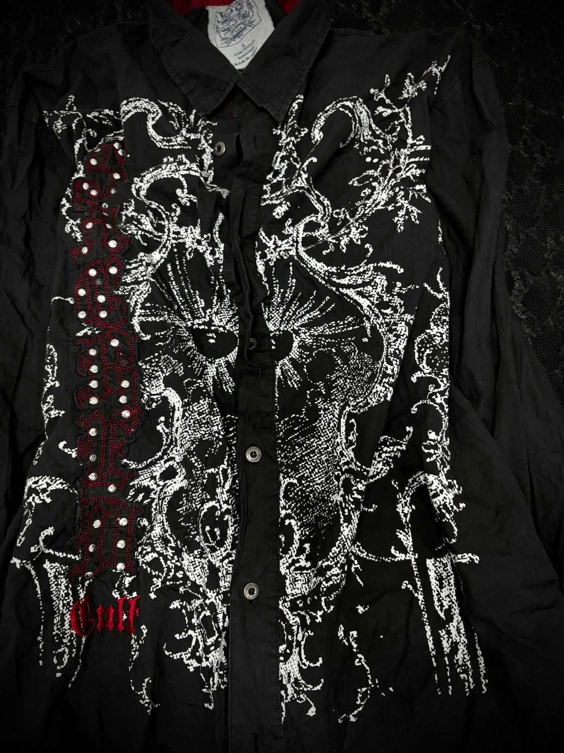 “Vintage” 00’s V-Kei Gothic Print Shirts 상품이미지4
