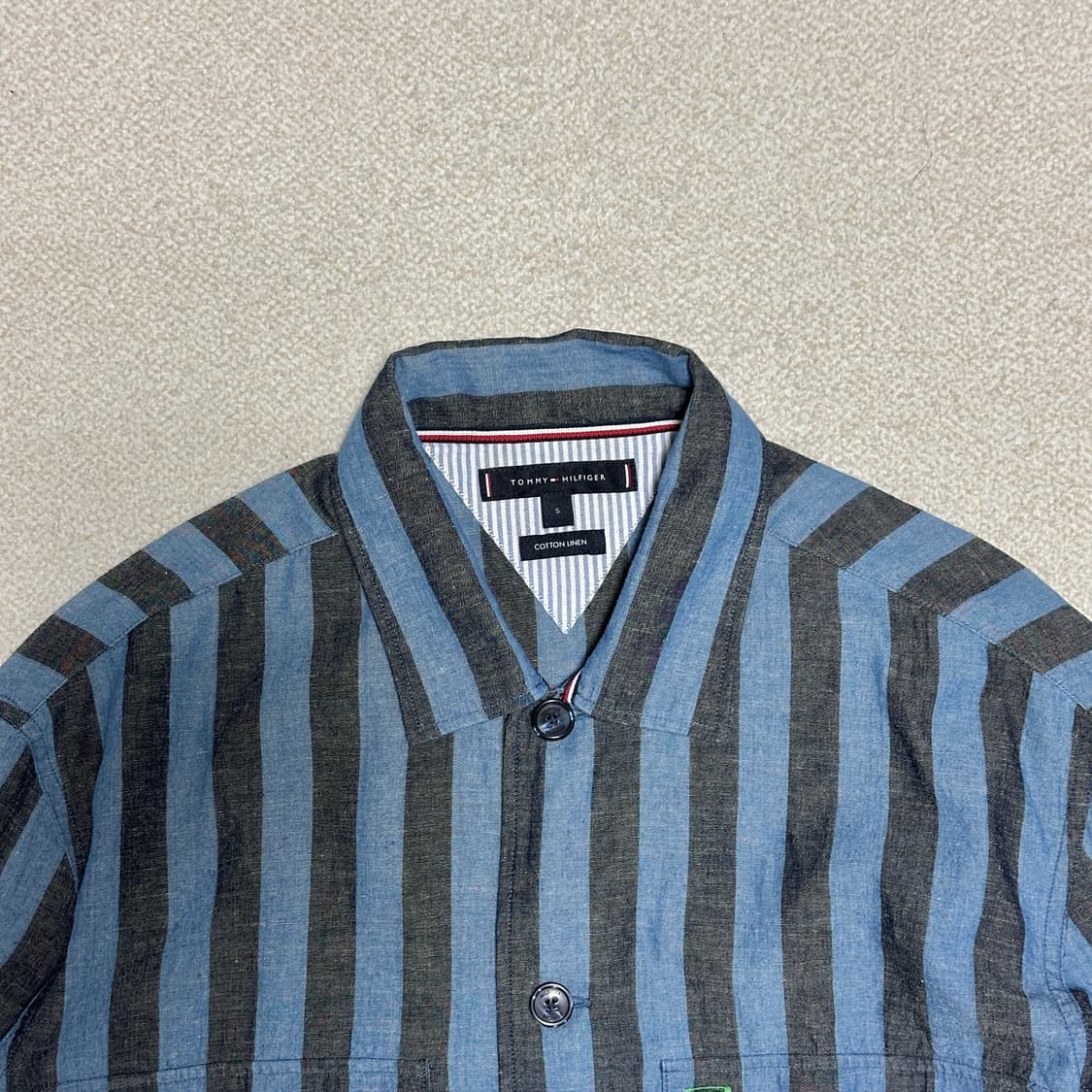 타미힐피거 면혼방 오버핏 스트라이프 셔츠 상품이미지5
