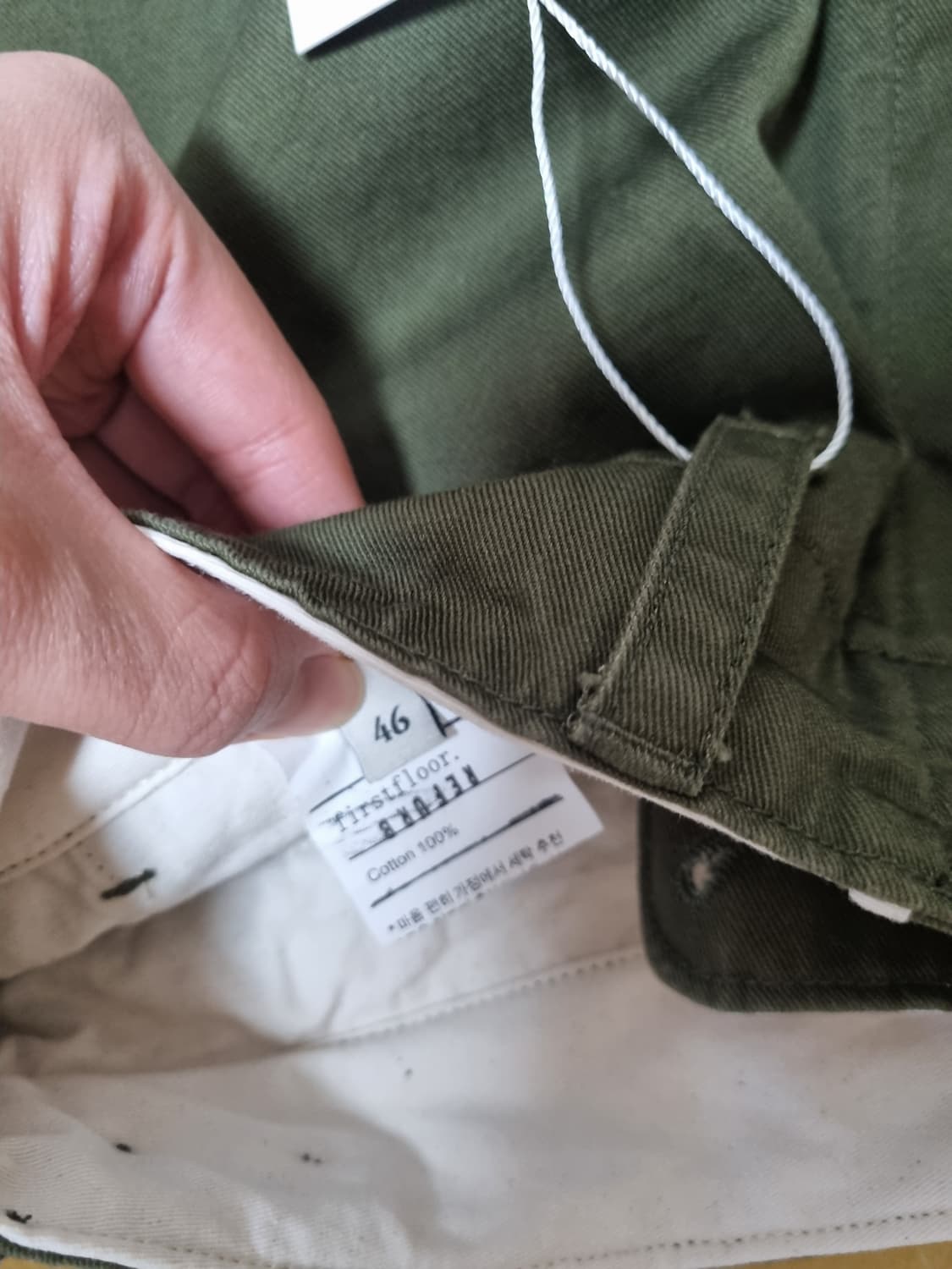 퍼스트플로어 치노 쇼츠 46사이즈 올리브 새상품 상품이미지2