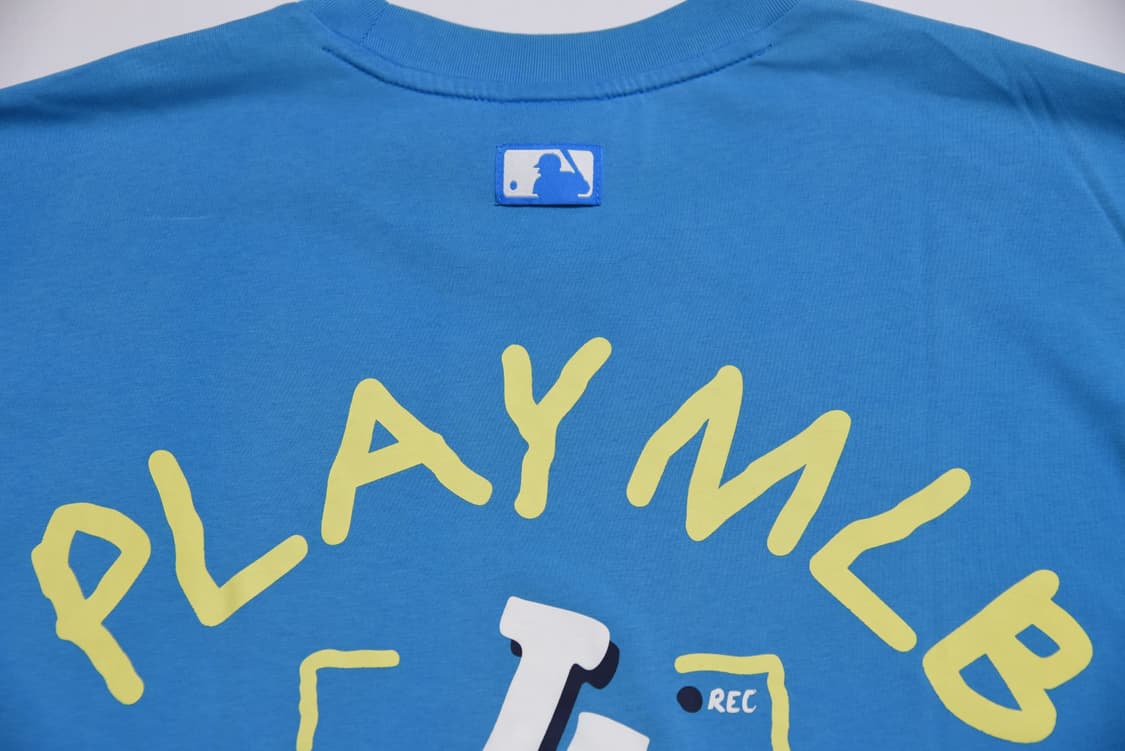 MLB 코리아 로스앤젤레스 다저스 블루 그래피티 프린팅 반팔 티셔츠 95 상품이미지4