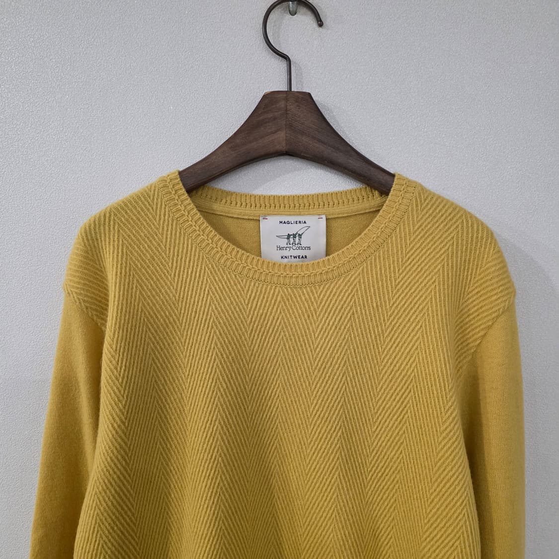 헨리코튼 캐시미어 혼방 헤링본 니트100 상품이미지4