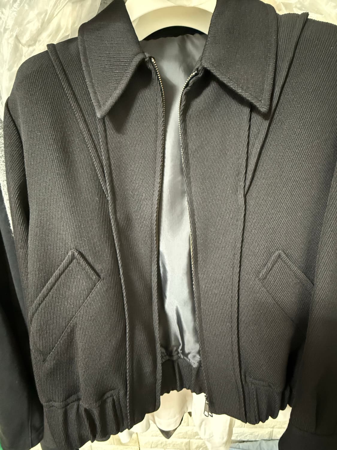 쿠어 울 트윌 블루종 자켓 상품이미지2