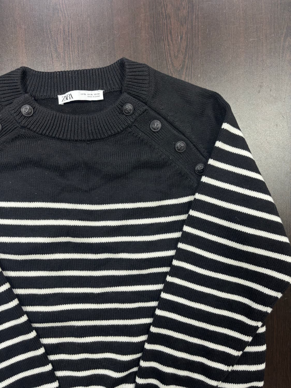 자라 블랙/화이트 스트라이프 니트 상품이미지2