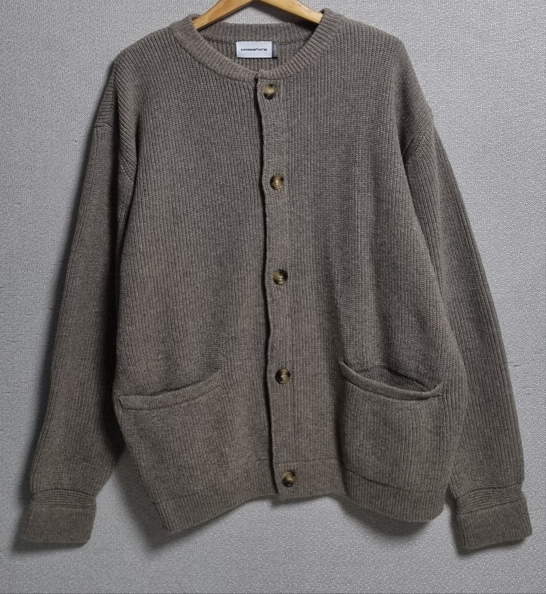XL ) 에스피오니지 다크베이지 니트 가디건 상품이미지1