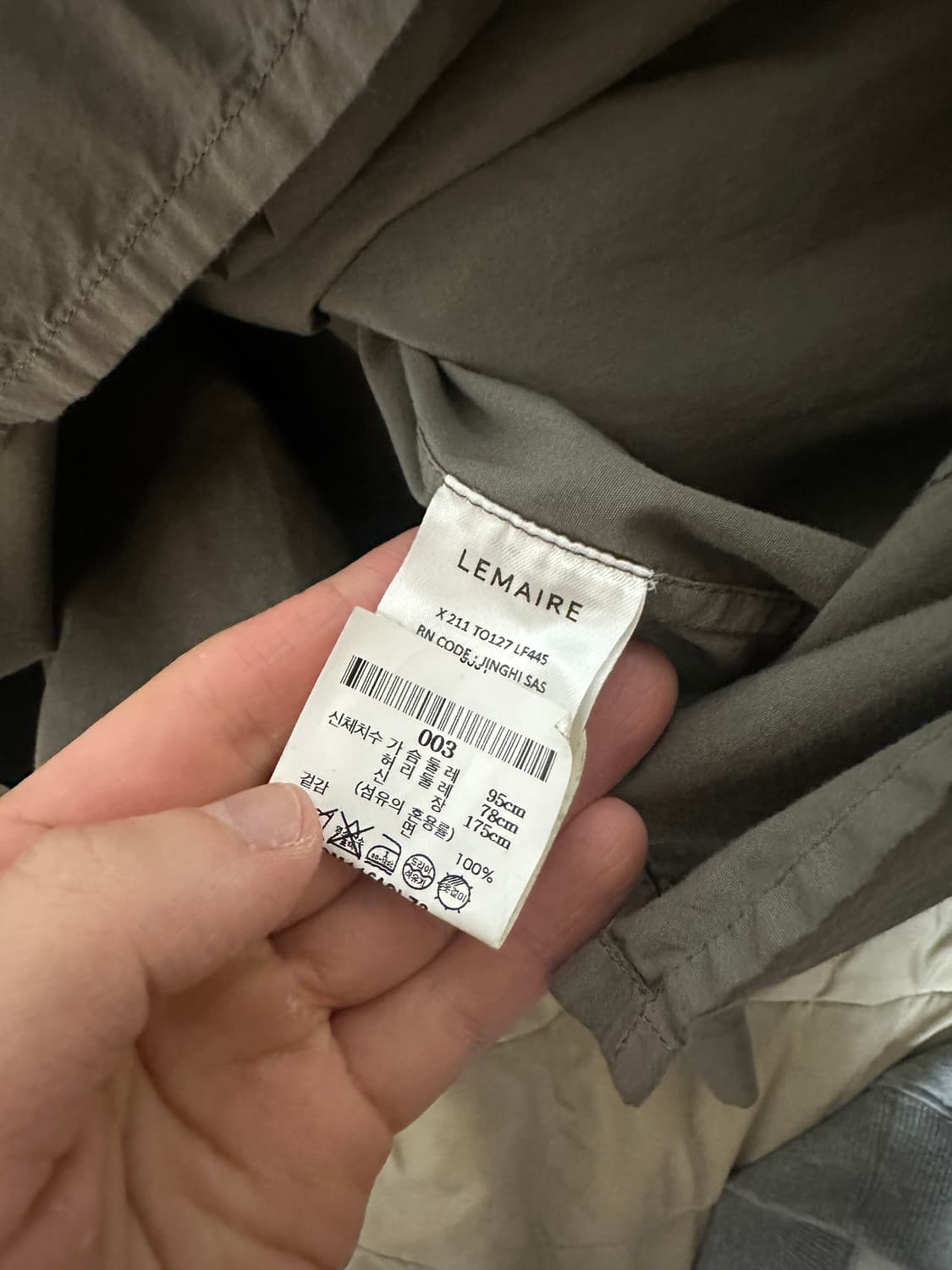 르메르 만다린 셔츠 애쉬그레이 S 상품이미지4