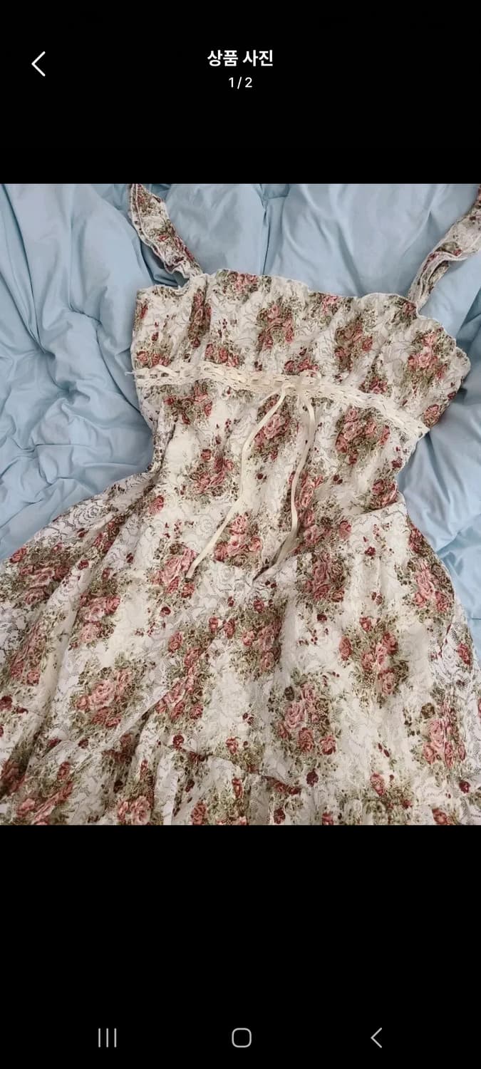 리즈리사 고전 빈티지 플라워 꽃 원피스 백예린깔 대대장 아오이유우 상품이미지1