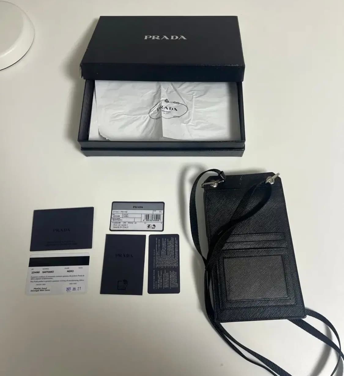 정품 프라다 사피아노 폰 홀더 크로스백 상품이미지4