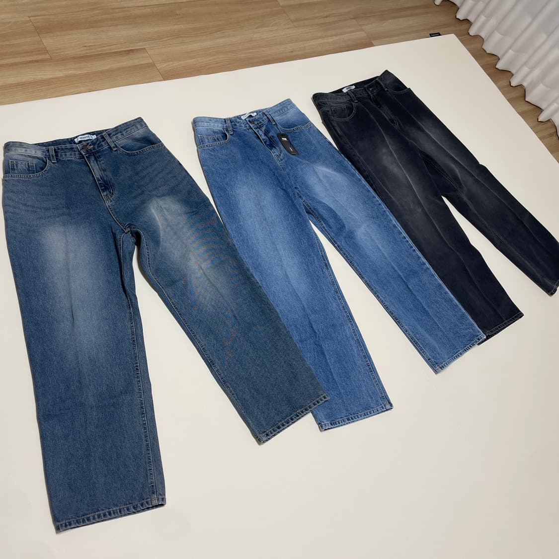 락커룸 히치 데일리 세미 와이드 데님팬츠 L (3종묶음판매)   상품이미지3