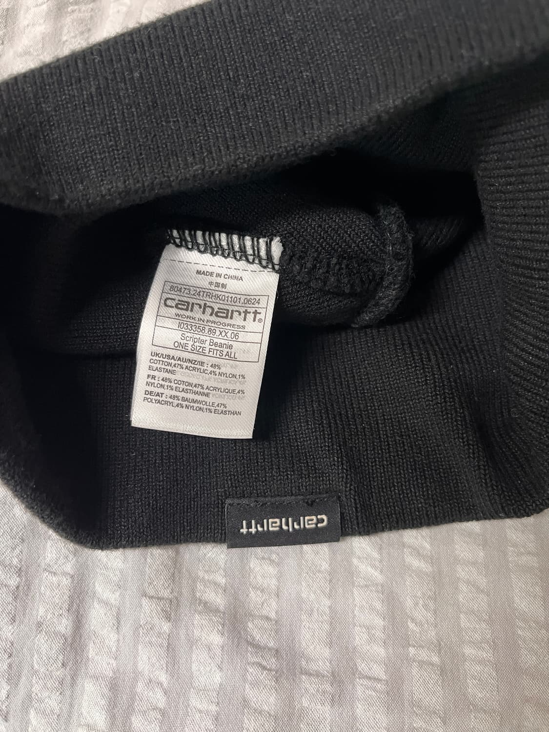 칼하트 비니 검정 Carhartt beanie 상품이미지3