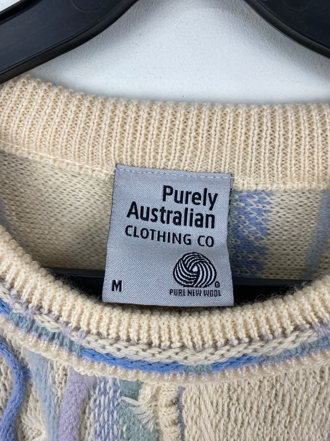 쿠지맛 오스트레일리아 울 케이블 니트 M 상품이미지4