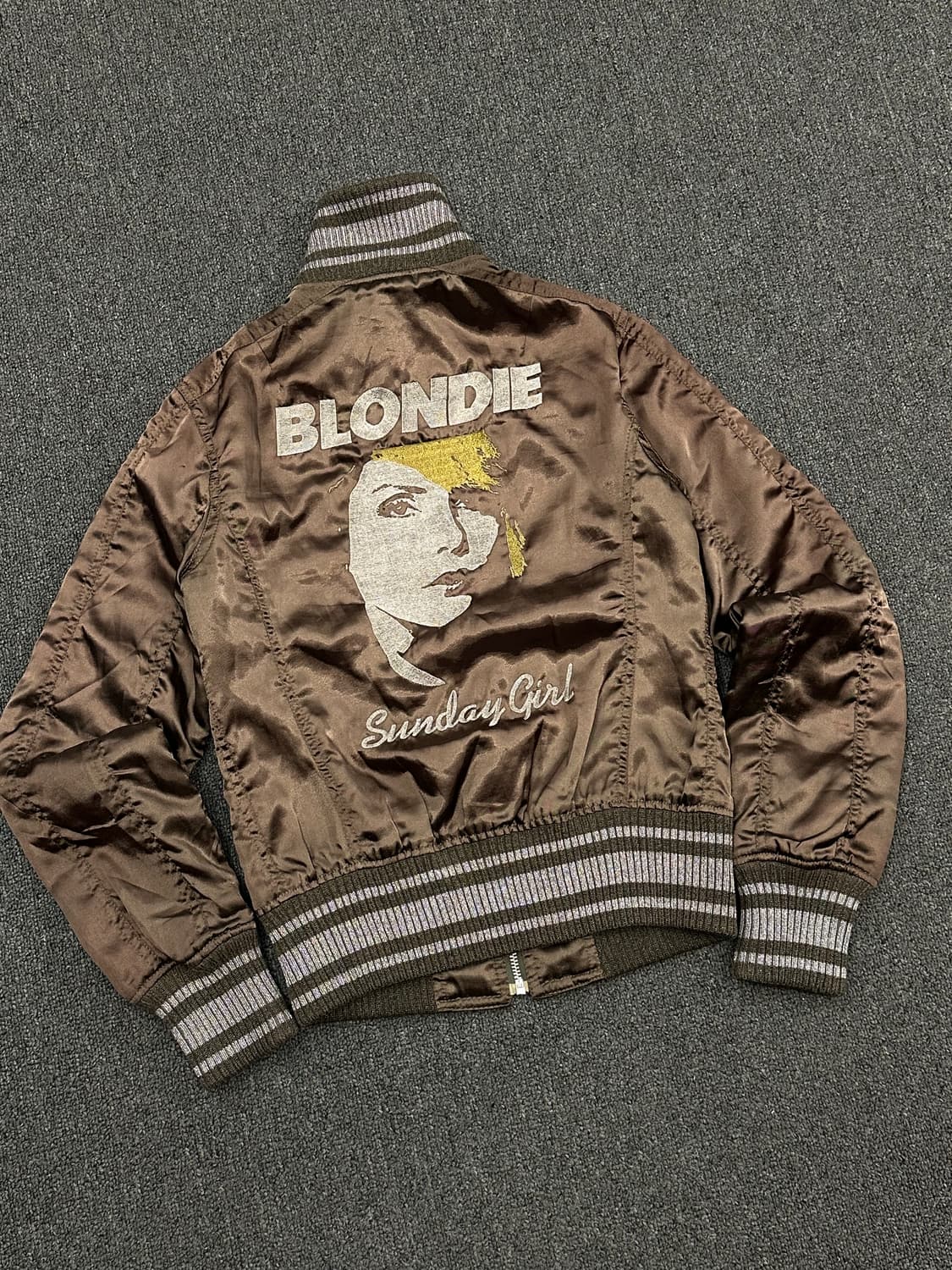 OS)Hysteric Glamour 빈티지 자수 누빔 블루종 자켓 상품이미지9