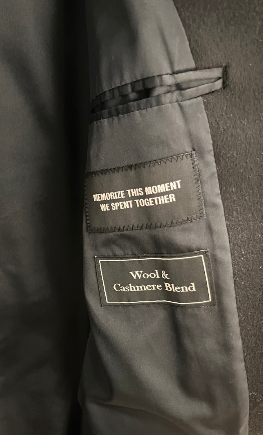 INSILENCE 인사일런스 블랙 울 캐시미어 코트 L 상품이미지2