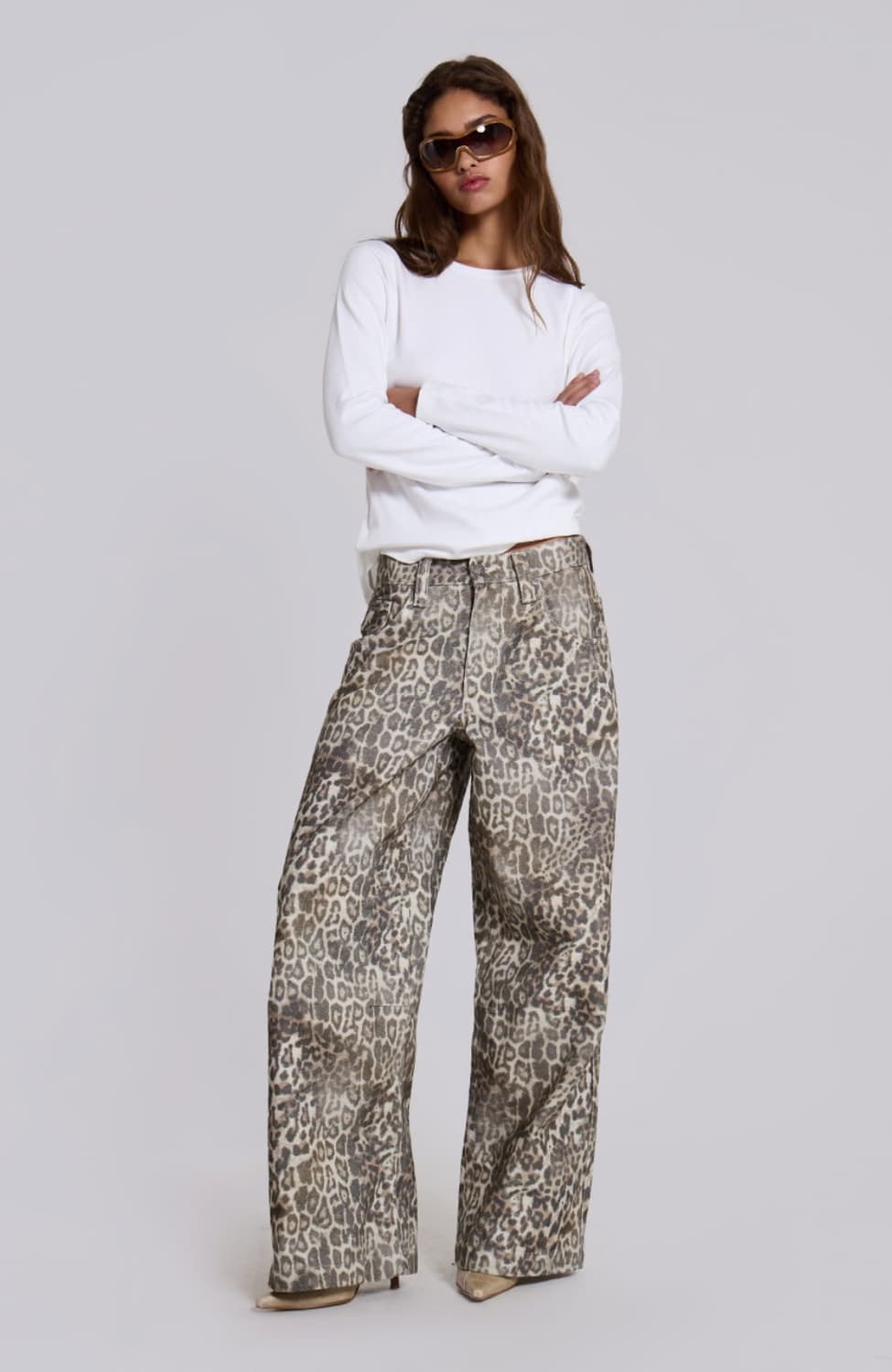 제이디드런던 leopard fade colossus jeans 상품이미지1